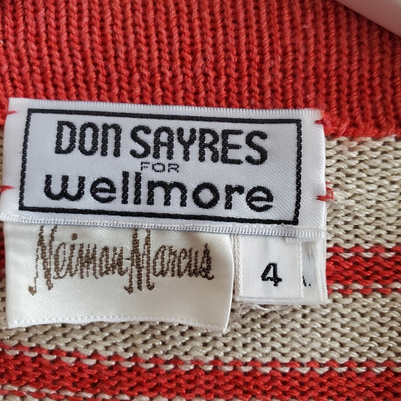 Vintage Neiman Marcus Sayres wellmore striped cardigan size 4 - Picture 11 of 11
